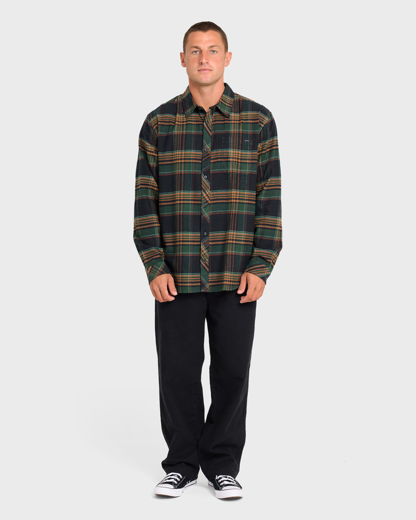 Billabong Coastline Flannel L/S Shirt-Black