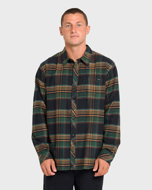Billabong Coastline Flannel L/S Shirt-Black