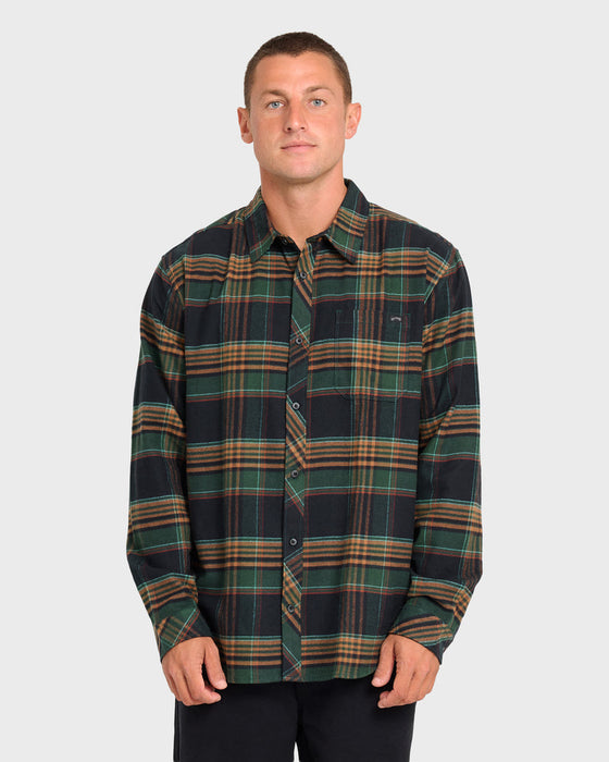 Billabong Coastline Flannel L/S Shirt-Black
