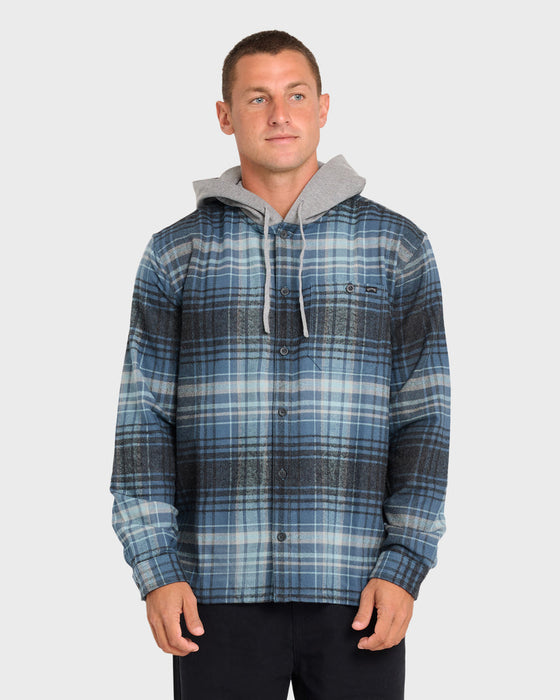 Billabong Baja Flannel L/S Shirt-Dark Denim
