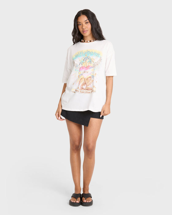 Billabong Pour Your Heart Tee-Salt Crystal