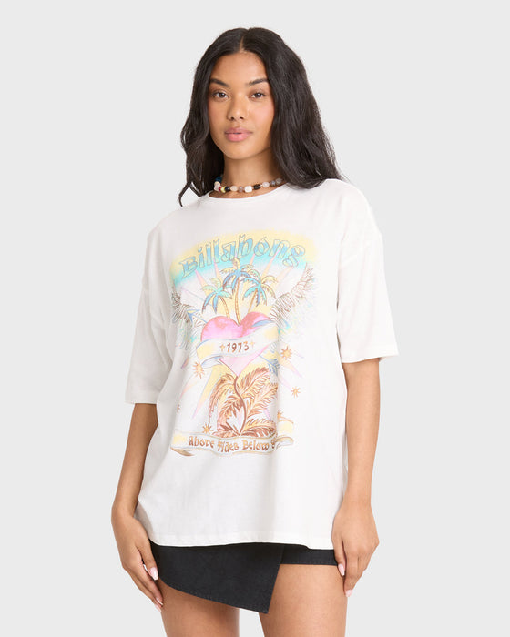 Billabong Pour Your Heart Tee-Salt Crystal