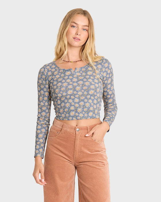 Billabong Reese L/S Shirt-Blue Smoke