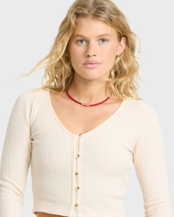 Billabong Paxton Knit L/S Shirt-White Cap
