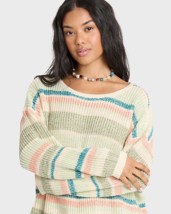 Billabong Lit Light Sweater-Smoke Green