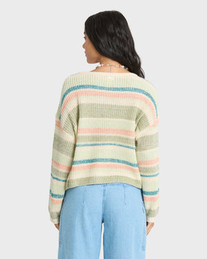 Billabong Lit Light Sweater-Smoke Green— Alternate View