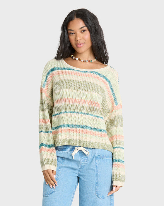 Billabong Lit Light Sweater-Smoke Green