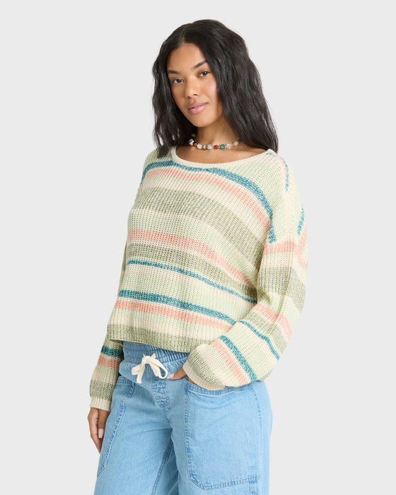 Billabong Lit Light Sweater-Smoke Green