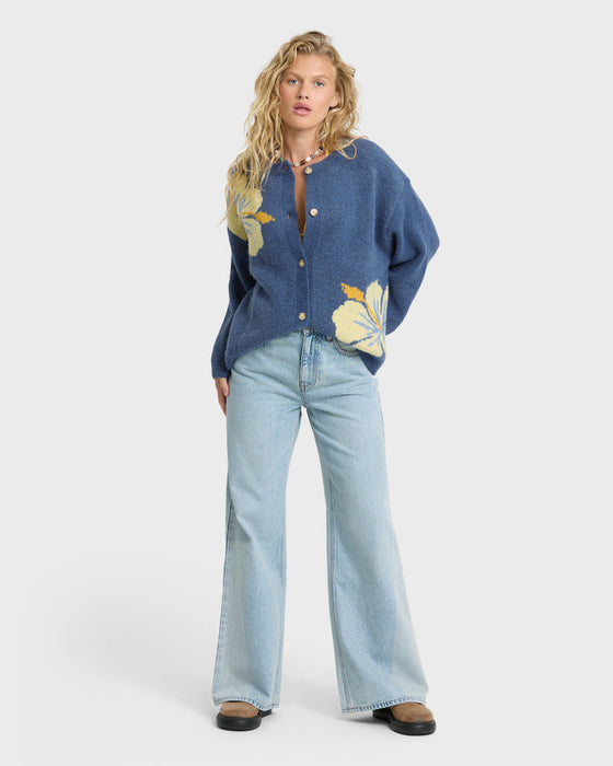 Billabong Dixie Cardigan Sweater-True Navy