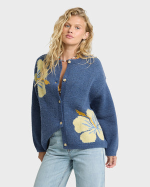 Billabong Dixie Cardigan Sweater-True Navy