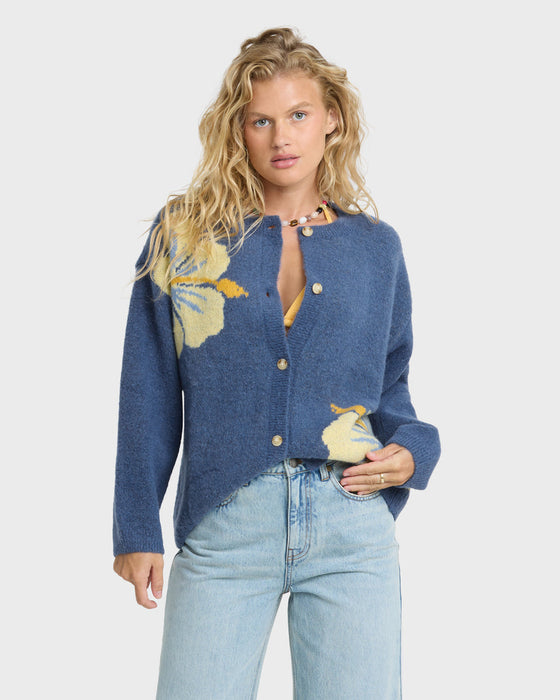 Billabong Dixie Cardigan Sweater-True Navy