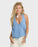 Billabong Lyla Saltwashed Halter Tank-Sea Blue