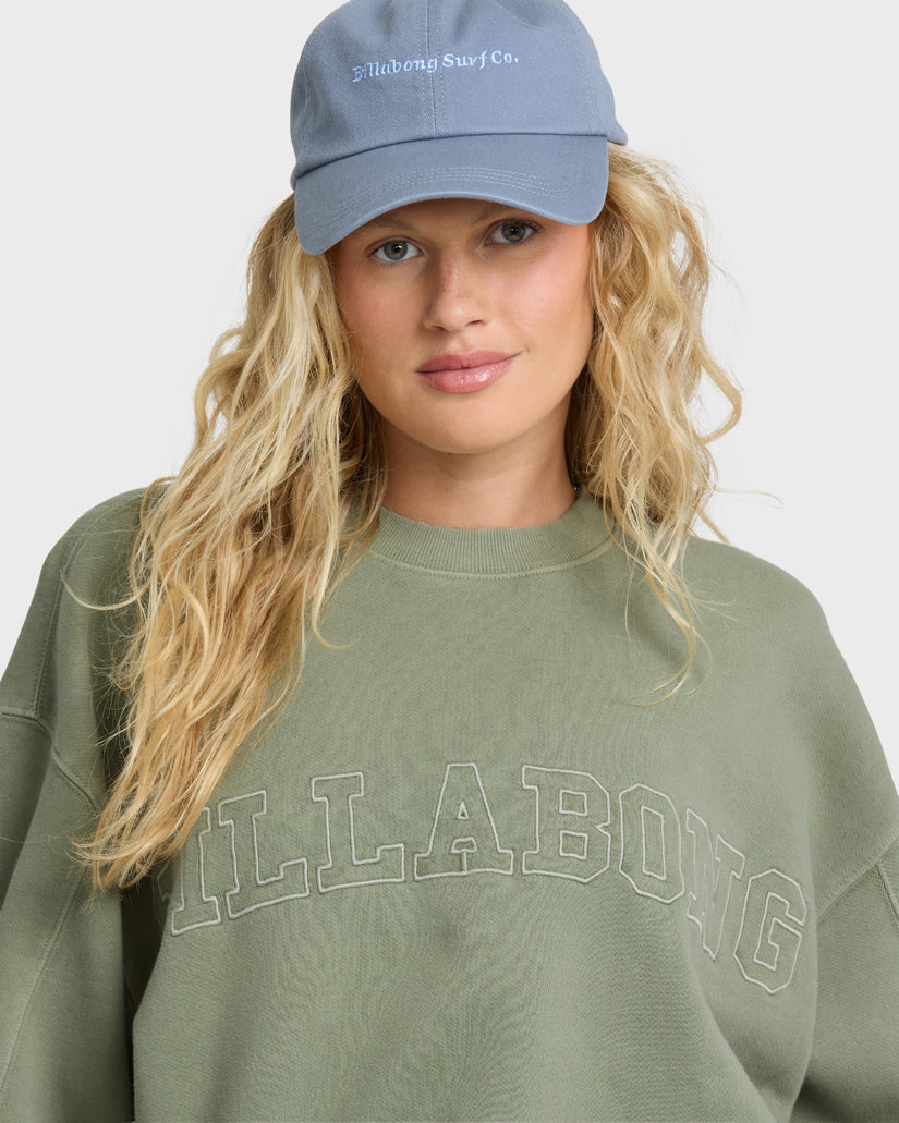 Billabong Vibes Kendal Crew Sweatshirt-Army Green