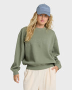 Billabong Vibes Kendal Crew Sweatshirt-Army Green