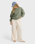 Billabong Vibes Kendal Crew Sweatshirt-Army Green