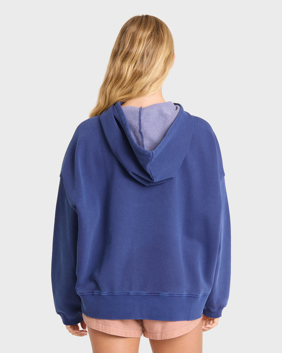 Billabong Find Paradise Palm Hooded Sweatshirt-True Navy