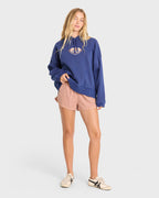 Billabong Find Paradise Palm Hooded Sweatshirt-True Navy