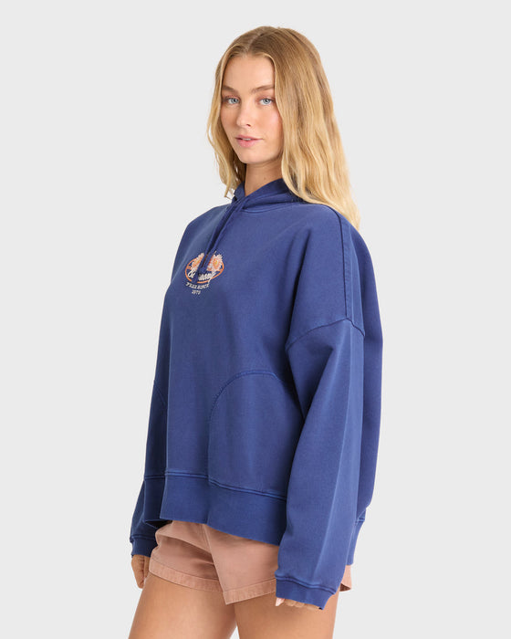 Billabong Find Paradise Palm Hooded Sweatshirt-True Navy