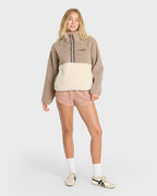 Billabong Horizon Sherpa Mock Neck Jacket-Cobblestone