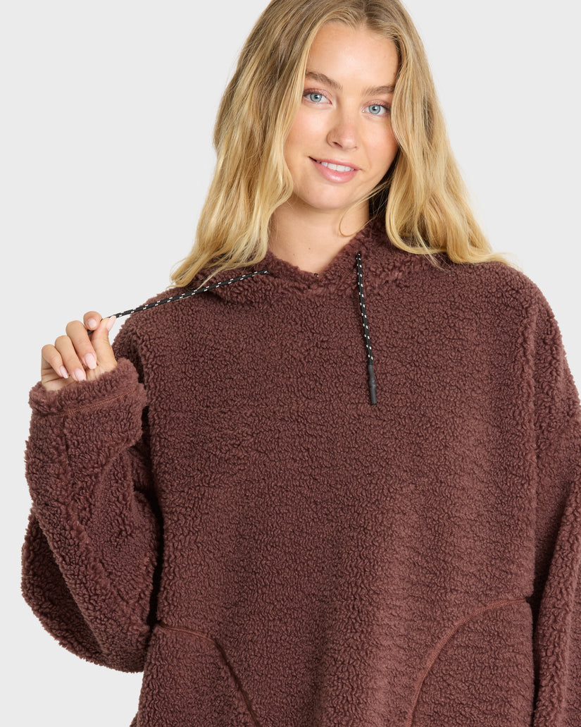 Billabong Time Out Sherpa Hooded Sweatshirt-Espresso