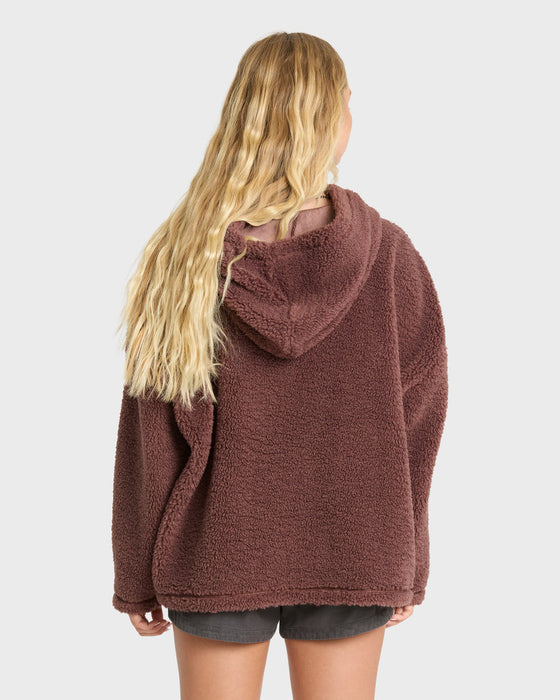 Billabong Time Out Sherpa Hooded Sweatshirt-Espresso