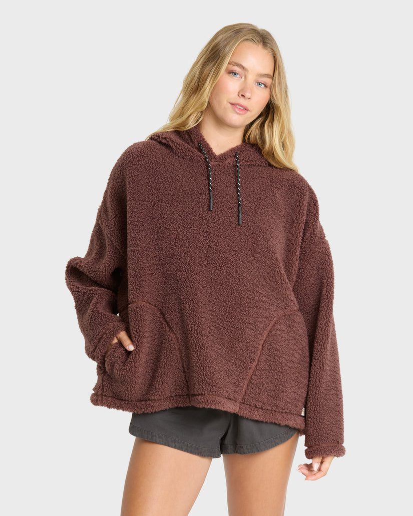 Billabong Time Out Sherpa Hooded Sweatshirt-Espresso