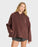 Billabong Time Out Sherpa Hooded Sweatshirt-Espresso