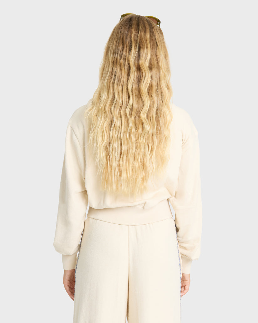 Billabong Palm 73 Zip Hooded Fleece Sweatshirt-White Cap
