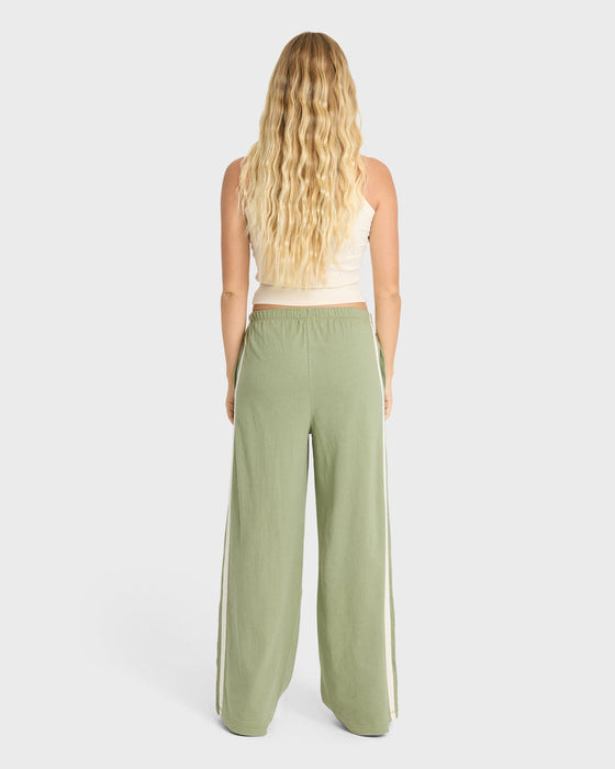 Billabong Wave Stamp Knit Pants-Army Green