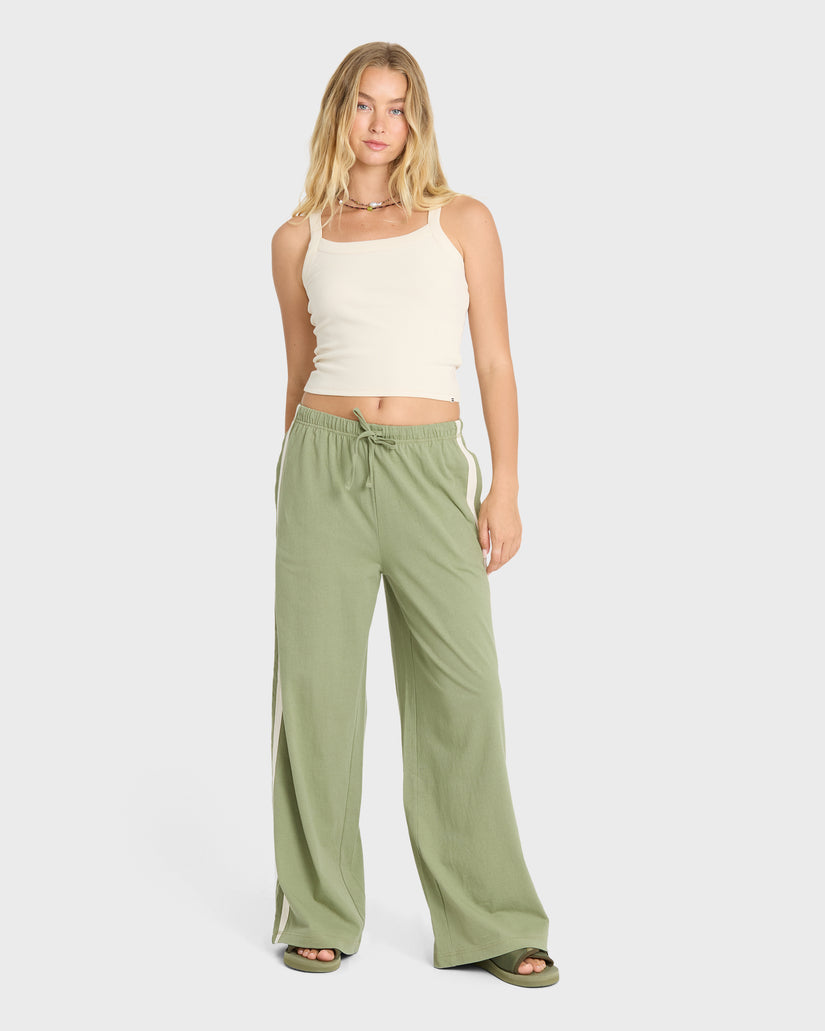 Billabong Wave Stamp Knit Pants-Army Green