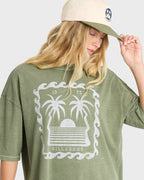 Billabong Wave Stamp Tee-Army Green