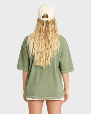 Billabong Wave Stamp Tee-Army Green— Alternate View