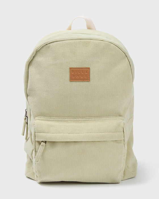 Billabong Schools Out Cord Backpack-Smoke Green