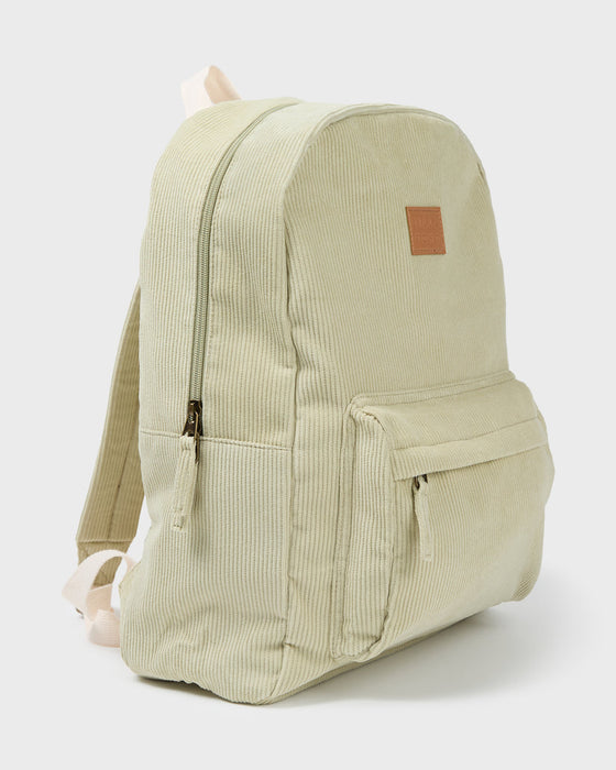 Billabong Schools Out Cord Backpack-Smoke Green