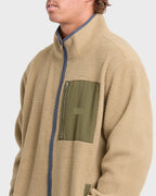 Billabong Alpine Mock Neck Zip Jacket-Pale Khaki