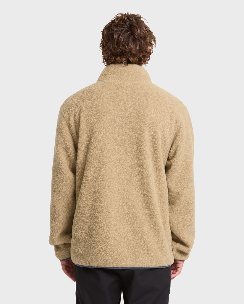 Billabong Alpine Mock Neck Zip Jacket-Pale Khaki