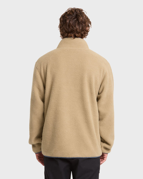 Billabong Alpine Mock Neck Zip Jacket-Pale Khaki