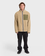 Billabong Alpine Mock Neck Zip Jacket-Pale Khaki