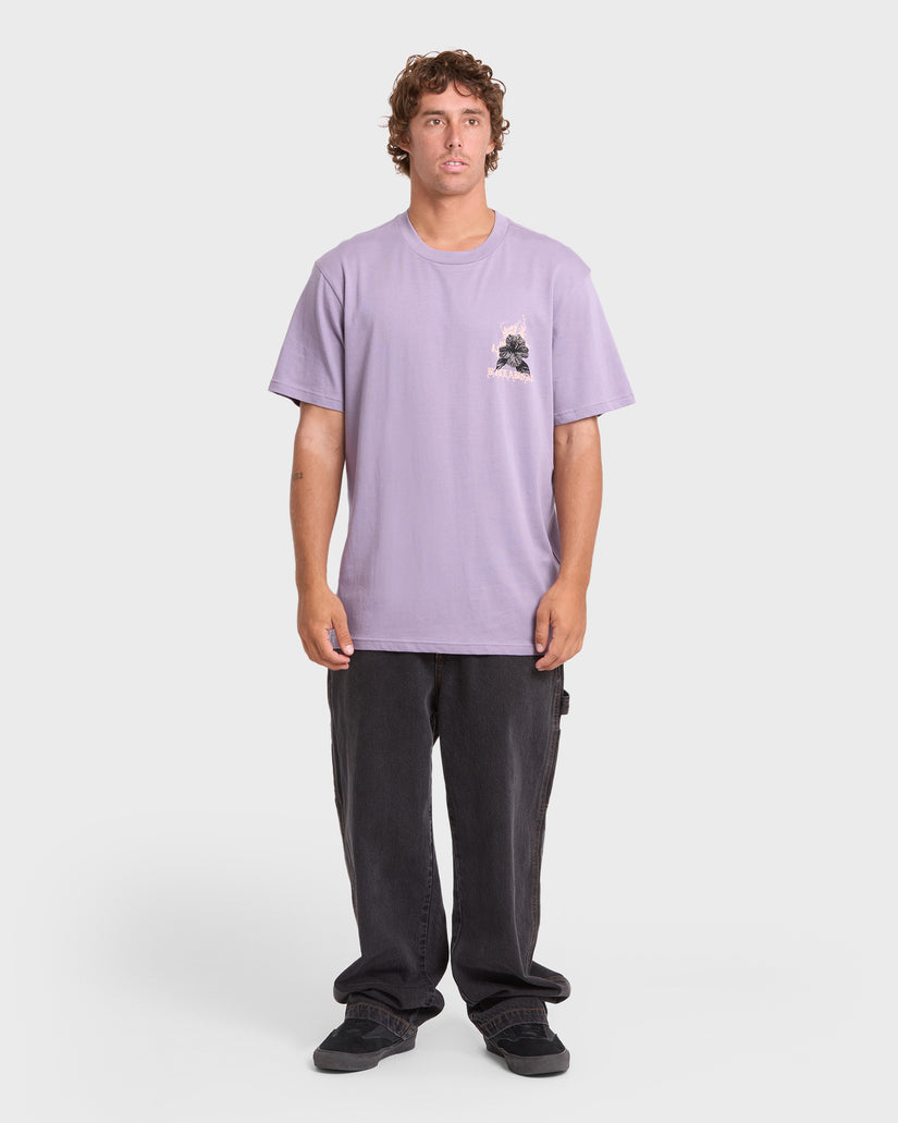 Billabong Tear Premium Tee-Purple Ash