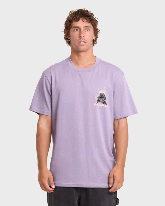 Billabong Tear Premium Tee-Purple Ash