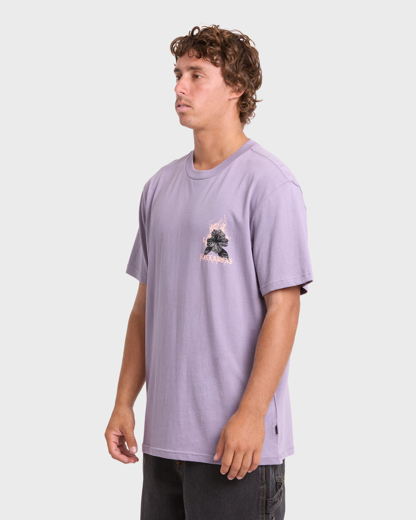 Billabong Tear Premium Tee-Purple Ash