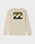Billabong Crayon Wave Premium L/S Tee-Oatmeal