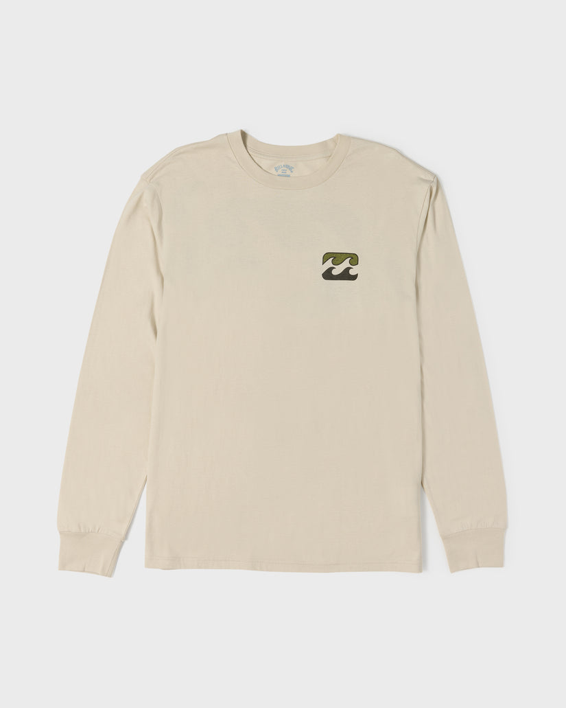 Billabong Crayon Wave Premium L/S Tee-Oatmeal