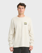Billabong Crayon Wave Premium L/S Tee-Oatmeal