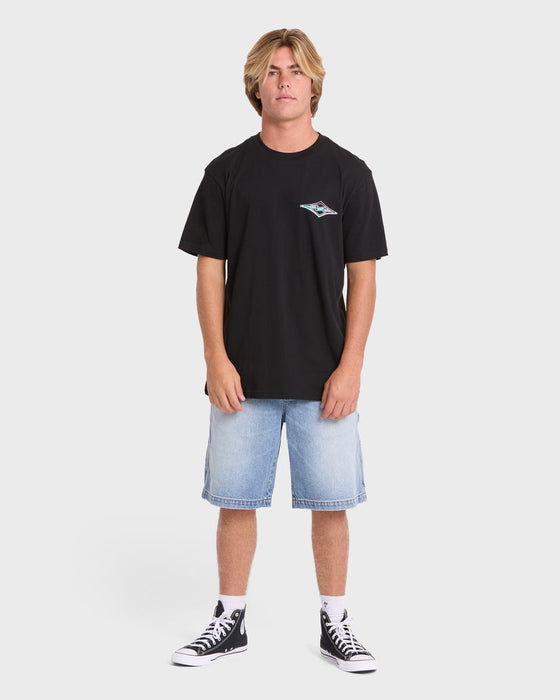 Billabong Crayon Wave Premium Tee-Black
