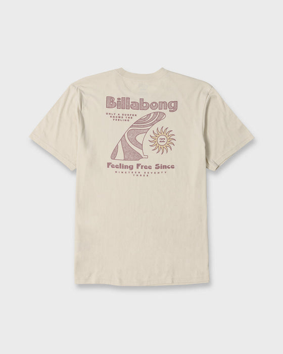 Billabong Single Fin Premium Tee-Oatmeal