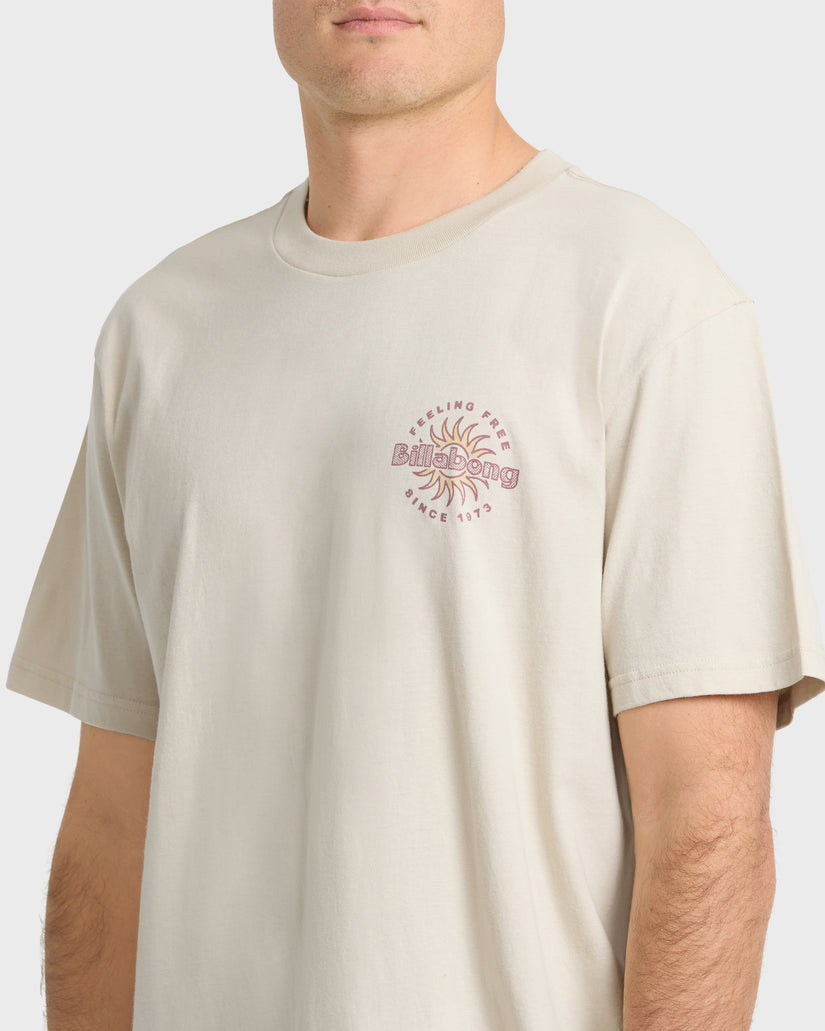 Billabong Single Fin Premium Tee-Oatmeal