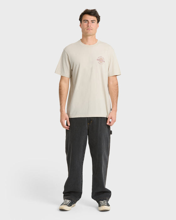 Billabong Single Fin Premium Tee-Oatmeal