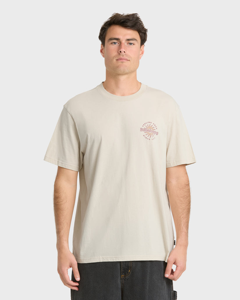 Billabong Single Fin Premium Tee-Oatmeal