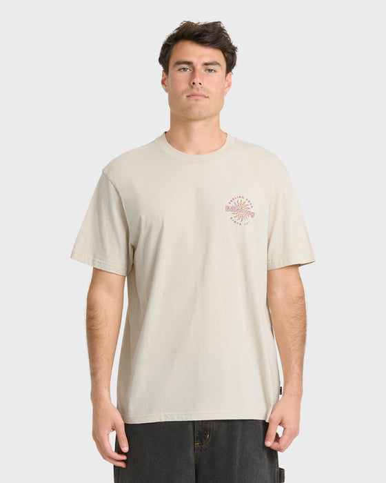 Billabong Single Fin Premium Tee-Oatmeal